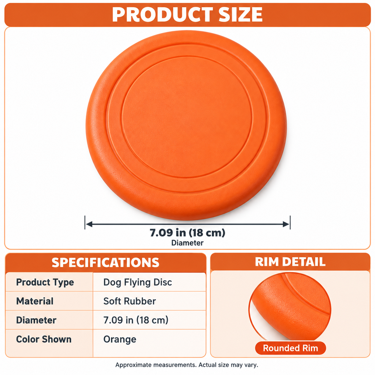 Soft Dog Flying Disc — 18 cm